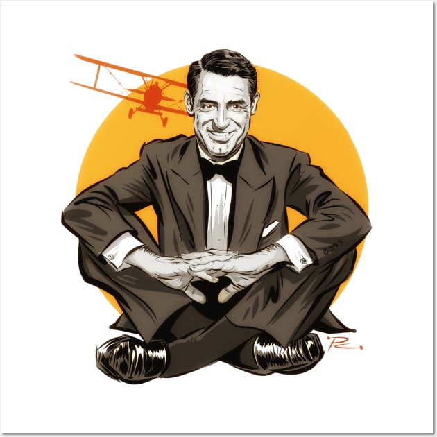 Cary Grant - An illustration by Paul Cemmick Wall Art by PLAYDIGITAL2020